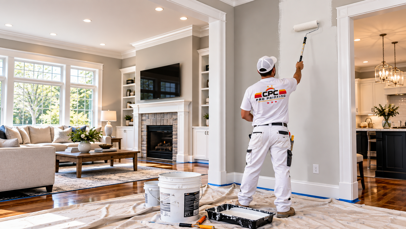 Professional interior house painting service by CPC Pro Painting in Woburn, MA