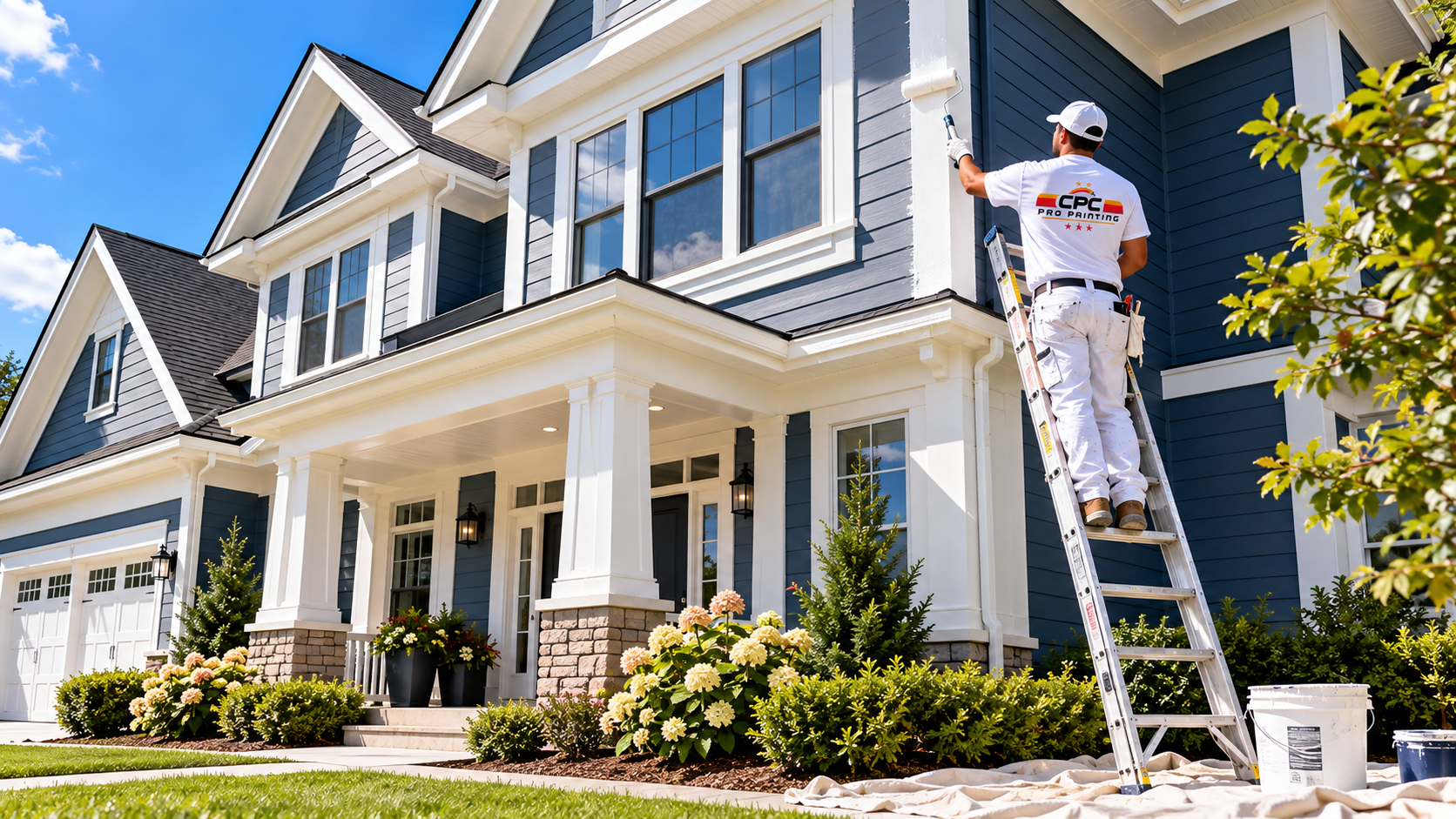 Professional exterior house painting service by CPC Pro Painting in Woburn, MA